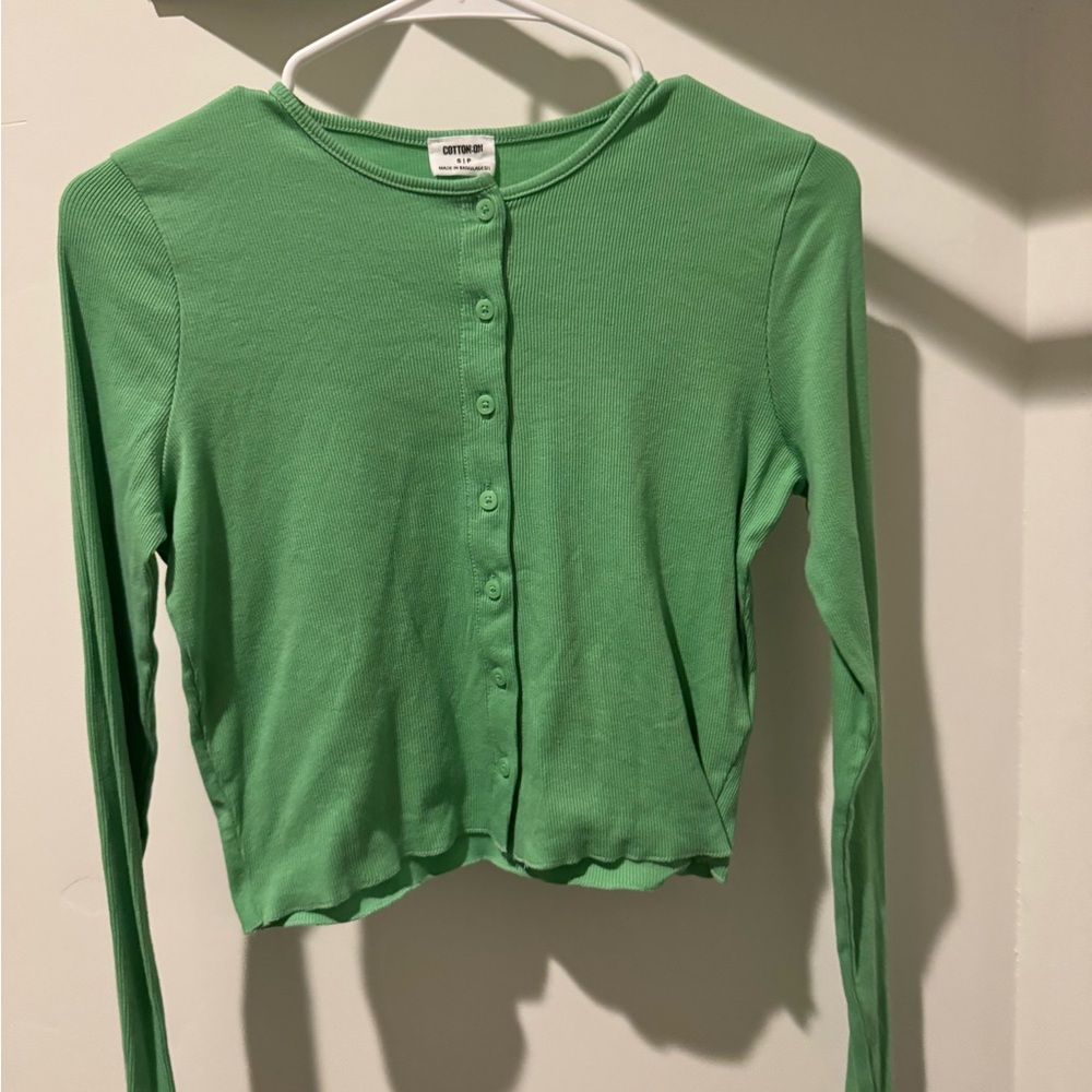 Cotton On Green Cardigan Sweater
